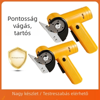 Textilvágó olló – újratölthető lítium akkumulátor, hordozható ruházati vágóeszköz, AC egyfázis és DC 50V-ig