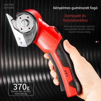 Enjoy elektromos textilvágó olló, újratölthető lítium akkumulátorral, 220V, bőr, karton, textilek és szőnyeg vágására