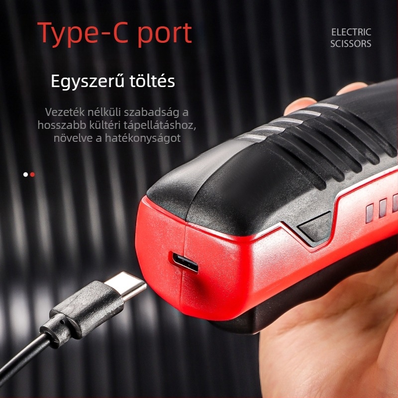 Enjoy elektromos textilvágó olló, újratölthető lítium akkumulátorral, 220V, bőr, karton, textilek és szőnyeg vágására