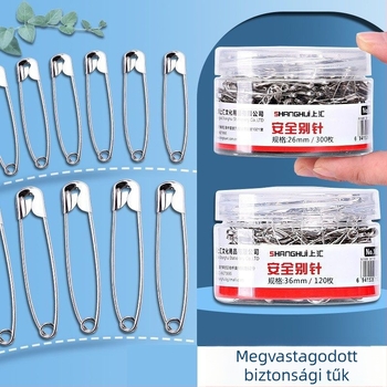 Shanghui fém ruházati biztonsági tűk – vastagított kivitel, klasszikus stílusú nagy papírkapcsok és címketűk