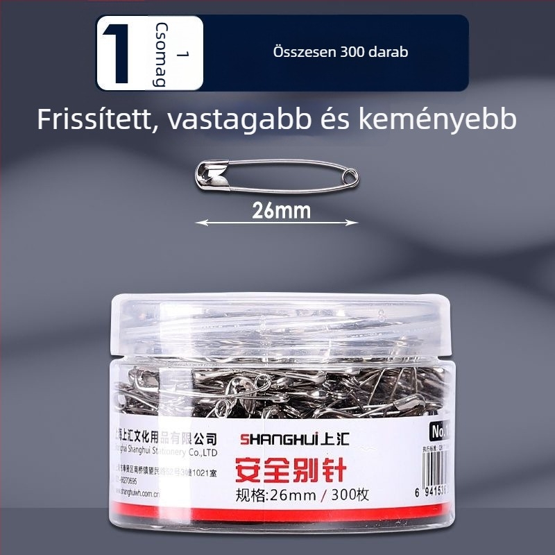 Shanghui fém ruházati biztonsági tűk – vastagított kivitel, klasszikus stílusú nagy papírkapcsok és címketűk