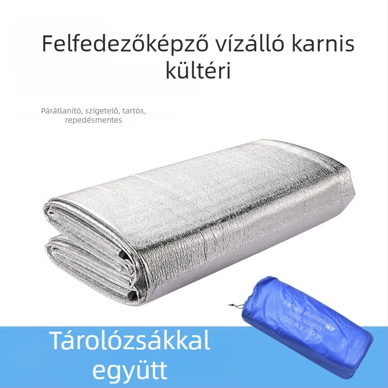 Vízálló kemping matrac, vastag sátor‑alvó matrac, EVA‑alumínium fóliával, kültéri használatra