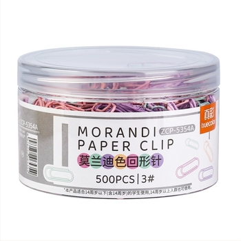 Fém papírklipsz Truecolor Pclip, modell Pclip, anyaga: fém, csomagolás: konzervdoboz, 500 darab