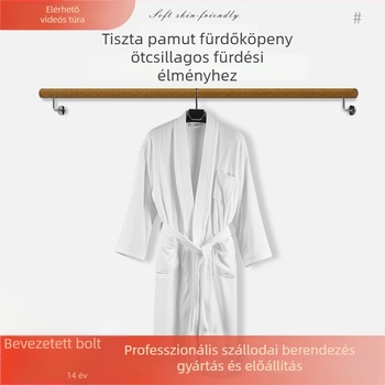 Szállodai fürdőköpeny, pamut, Cut Velvet, 1200 g, Fésült fonal, Testre szabható