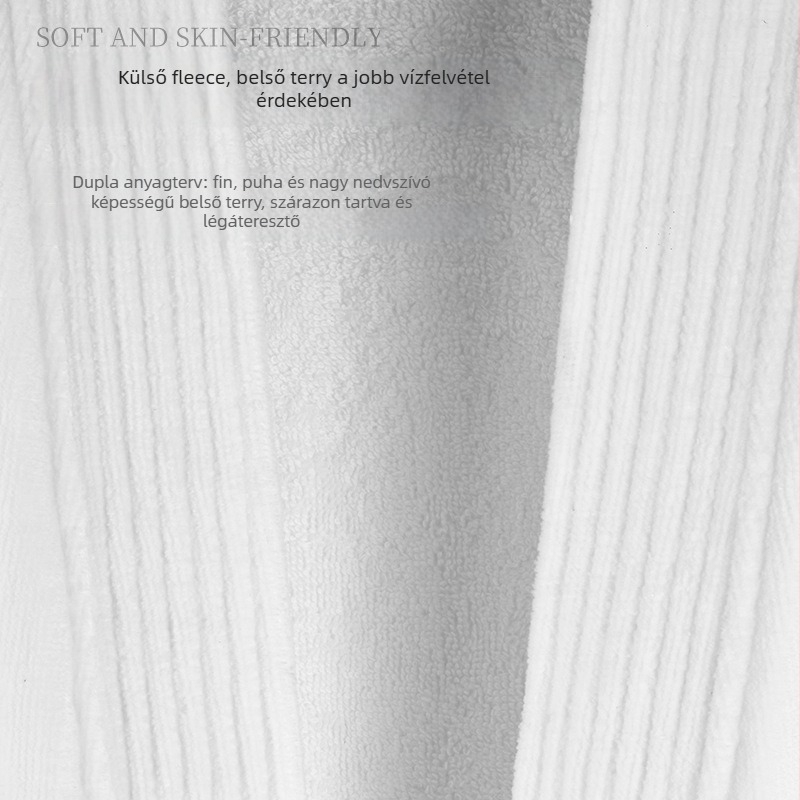 Szállodai fürdőköpeny, pamut, Cut Velvet, 1200 g, Fésült fonal, Testre szabható