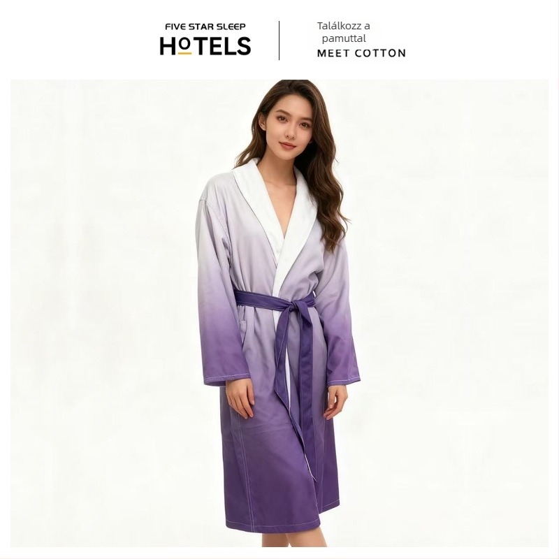 Gabardine fürdőköpeny, téli, fehér, puha és nedvszívó, szállodákhoz és spa-khoz