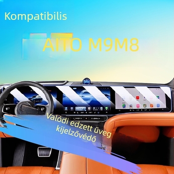 Huawei 2024 M9 központi kezelő/navigációs kijelzőt védő edzett üveg fólia — egy darabból készült forma; ellenáll a magas és alacsony hőmérsékletnek; karcolás- és kopásálló; ujjlenyomat-mentes