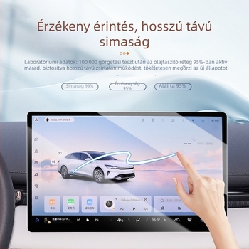 Huawei 2024 M9 központi kezelő/navigációs kijelzőt védő edzett üveg fólia — egy darabból készült forma; ellenáll a magas és alacsony hőmérsékletnek; karcolás- és kopásálló; ujjlenyomat-mentes