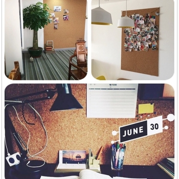 Kork tábla fotófalhoz és üzenőfalhoz – fa, modern minimalista stílus, természetes kivitelezés, Cork sheet