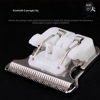 Acélgravírozott elektromos hajvágó szalonhasználatra, retro fade stílussal, professzionális trimming clipper