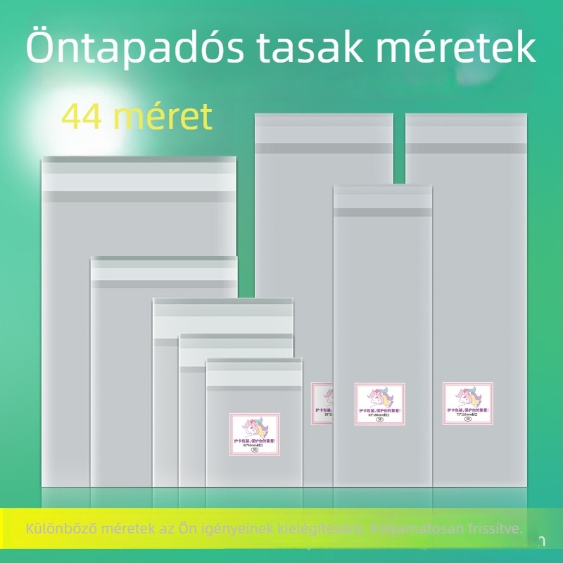 OPP vastagított önzáró tasakok, átlátszó védőtasakok, 14 mm vagy 30 mm