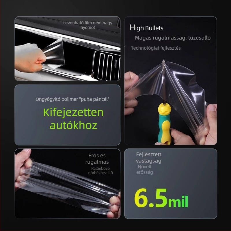 TPU belső képernyővédő fólia navigációs kijelzőhöz és központi vezérléshez, hőmérsékletálló, univerzális kompatibilitás, kód aa123