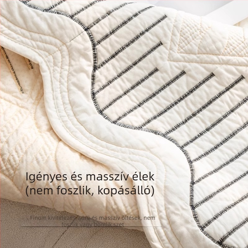 Prémium krémszínű, különleges alakú kanapé párnahuzat, egész éves használatra, mosásra alkalmas gyapotból, macskakarcolás elleni védelem és csúszásmentes