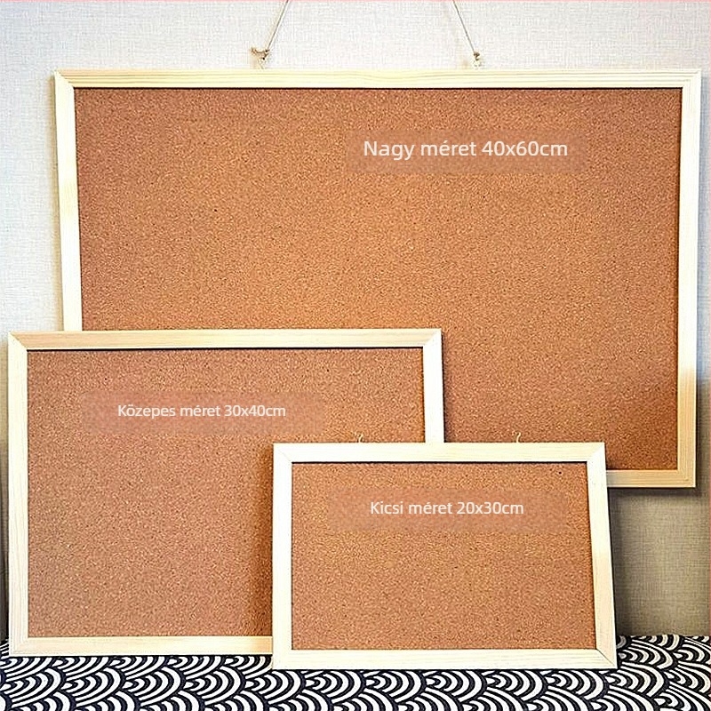 Egyszeroldalas parafátábla fotókhoz, fa kerettel — modern minimalista stílus; anyag: fa; kivitelezés: más; márka Cork