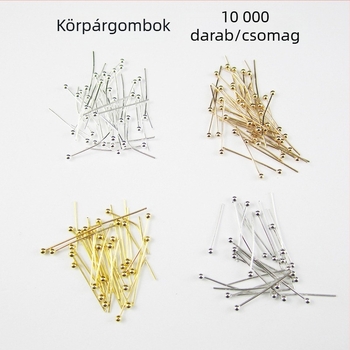 Réz gömbfejű csapok DIY ékszerekhez, elektrolitikus réz felülettel, 10 000 darabos csomag