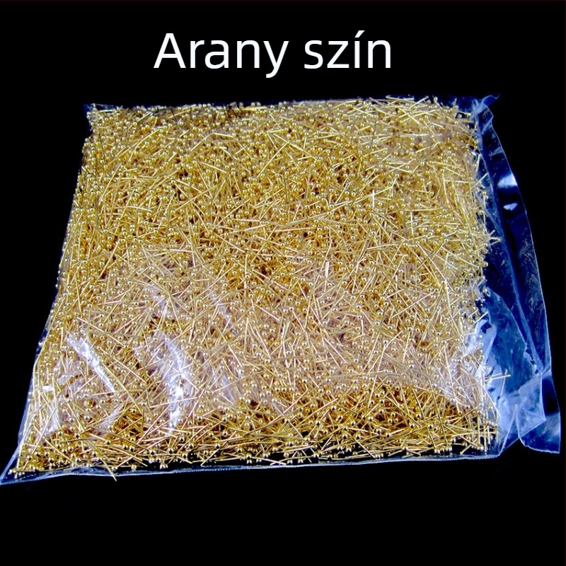 Réz gömbfejű csapok DIY ékszerekhez, elektrolitikus réz felülettel, 10 000 darabos csomag