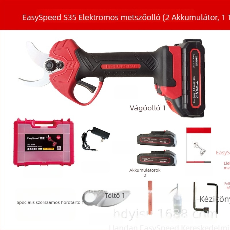 EasySpeed S35 elektromos metszőolló gyümölcsfákhoz és kerthez – lítium akkumulátorral