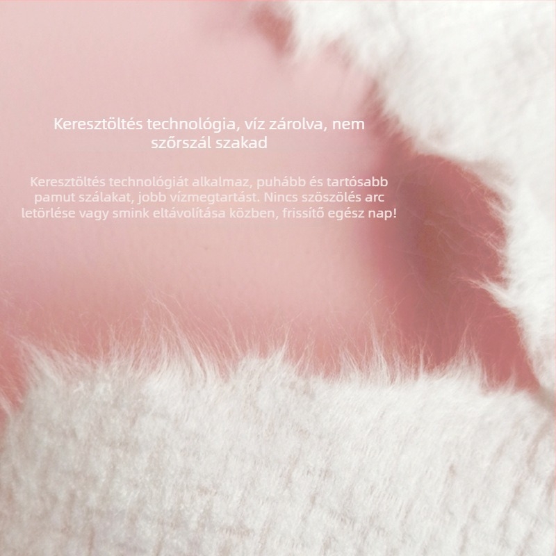 Nagy tekercses egyszer használatos pamut arctisztító törölközők (pamut, 500 g, egyszerű szövés, többszálú fonal, abszorpció 0–5 s)