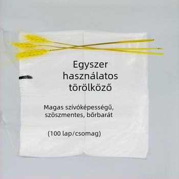 Egyszer használatos hajszalonban használható összecsukható törölköző, rendkívül nedvszívó, pamut 95 g, gyöngyház mintázat, szépségápoláshoz