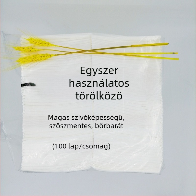 Egyszer használatos hajszalonban használható összecsukható törölköző, rendkívül nedvszívó, pamut 95 g, gyöngyház mintázat, szépségápoláshoz