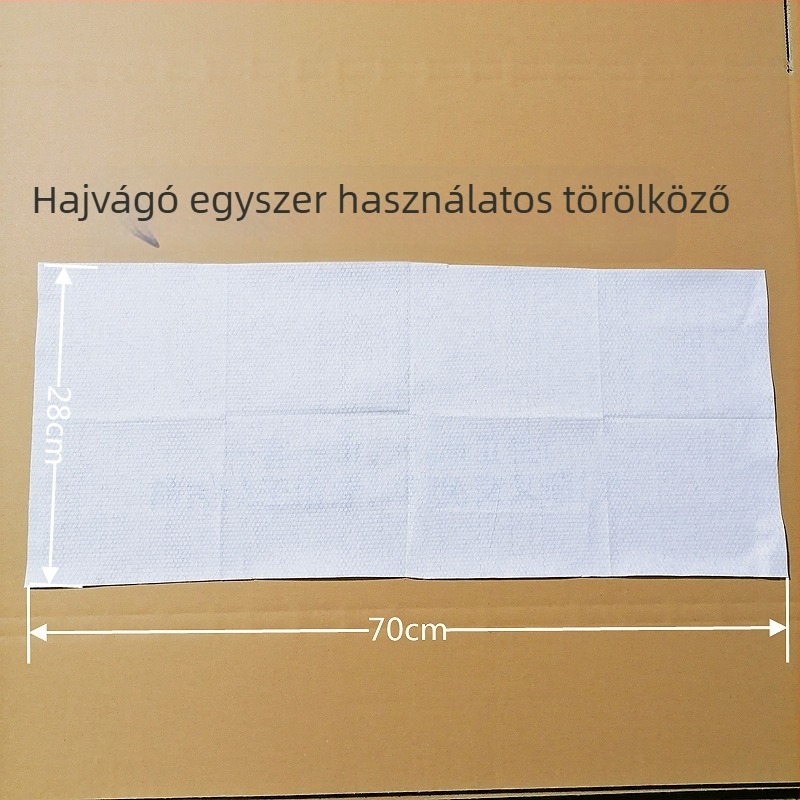 Egyszer használatos hajszalonban használható összecsukható törölköző, rendkívül nedvszívó, pamut 95 g, gyöngyház mintázat, szépségápoláshoz