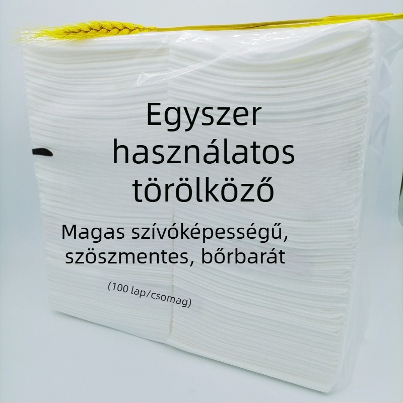 Egyszer használatos hajszalonban használható összecsukható törölköző, rendkívül nedvszívó, pamut 95 g, gyöngyház mintázat, szépségápoláshoz