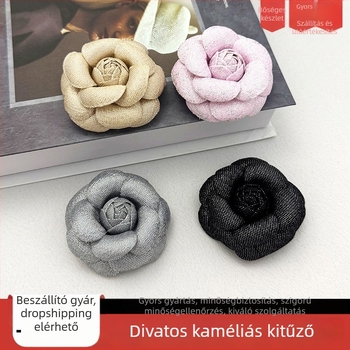 Szövetből készült virágos bross, kézzel készített, retro stílus, virág alakú, uniszex kiegészítő