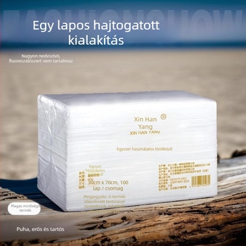 Egyszer használatos szépségszalon törölközők bambusz rostból, 60 g, 100 darab, szálmentes