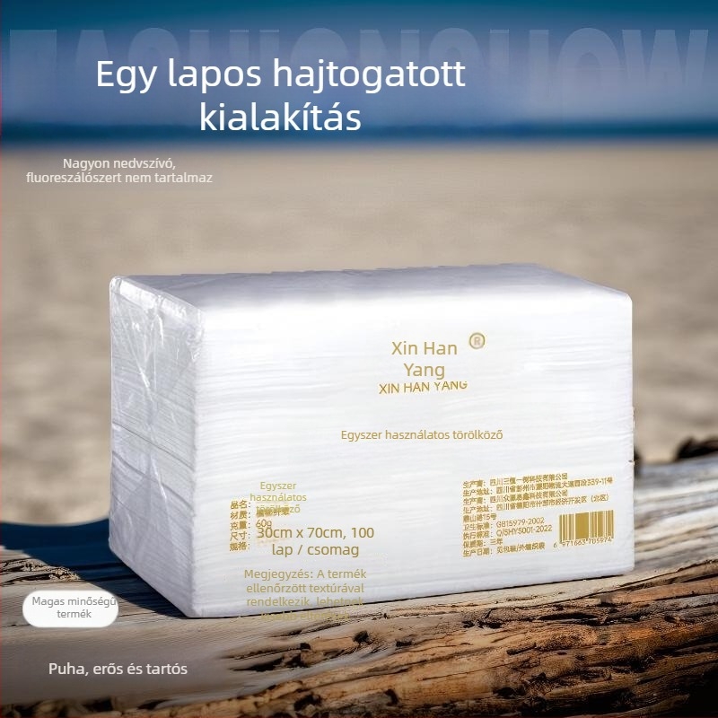 Egyszer használatos szépségszalon törölközők bambusz rostból, 60 g, 100 darab, szálmentes