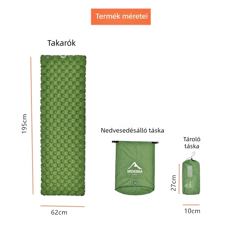 Widesea egy személyes kemping felfújható párna, kettős kamrával, TPU + nylon, súly 1000 g, modell WSCM-006G