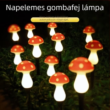 Kültéri gomba alakú LED lámpa, IP67 vízálló, PVC test, 0,5 W, CE tanúsítvány, 6–12 óra működés