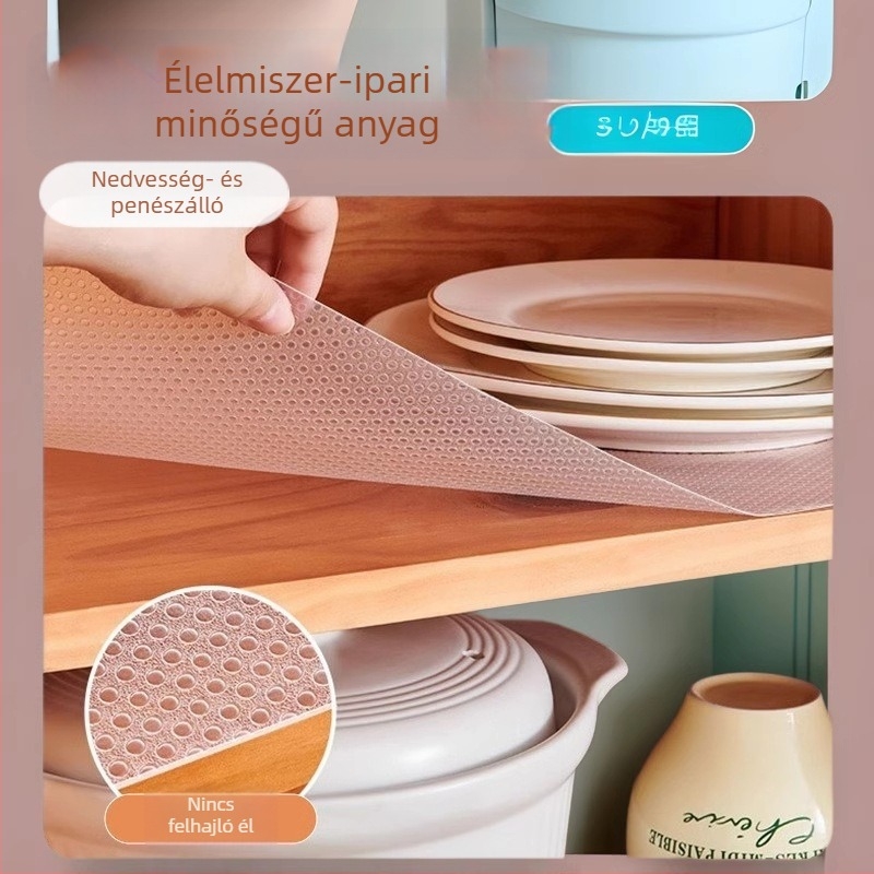 EVA vastag, átlátszó fiókalátét, hőszigetelő és nedvességálló aAsztalhoz, gardróbhoz, szekrényekhez, cipősszekrényhez, konyhához és hűtőhöz