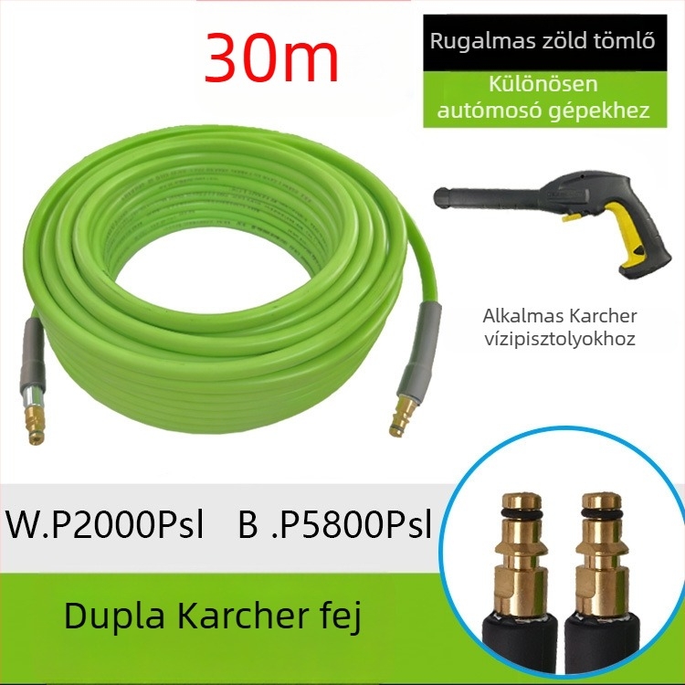 Magasnyomású tisztítócső robbanásbiztos kimenőcsővel, rugalmas háztartási vízpisztoly, PVC/PE anyag, súly 3 kg