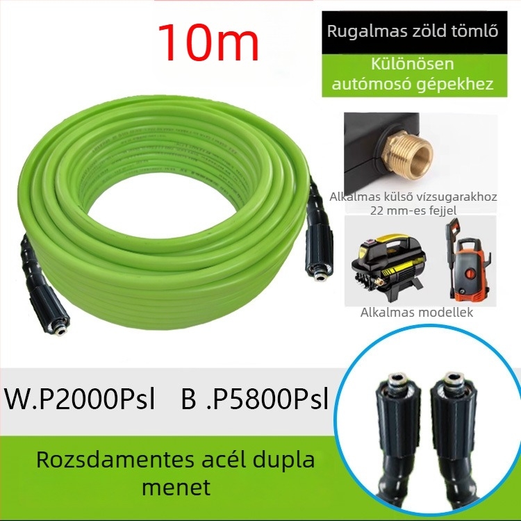 Magasnyomású tisztítócső robbanásbiztos kimenőcsővel, rugalmas háztartási vízpisztoly, PVC/PE anyag, súly 3 kg