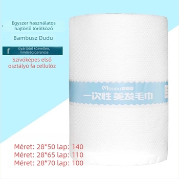 Egyszer használatos fodrászati törölköző tekercs, vastagított, 140 lap, nyersfa cellulóz, gyors felszívódás