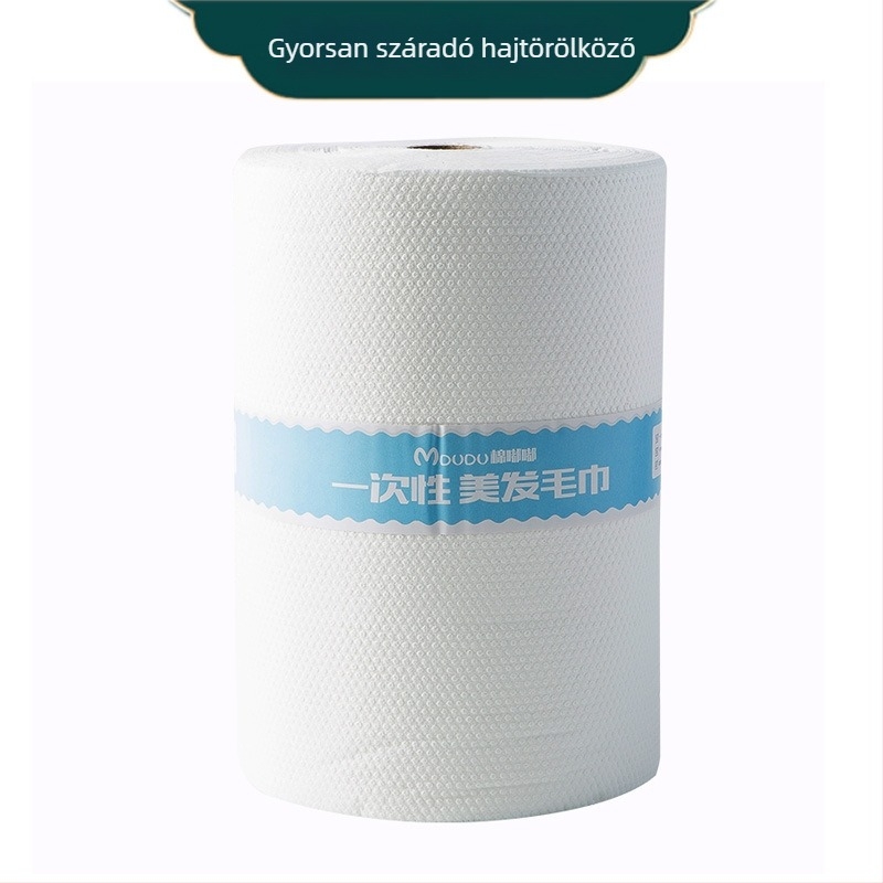 Egyszer használatos fodrászati törölköző tekercs, vastagított, 140 lap, nyersfa cellulóz, gyors felszívódás