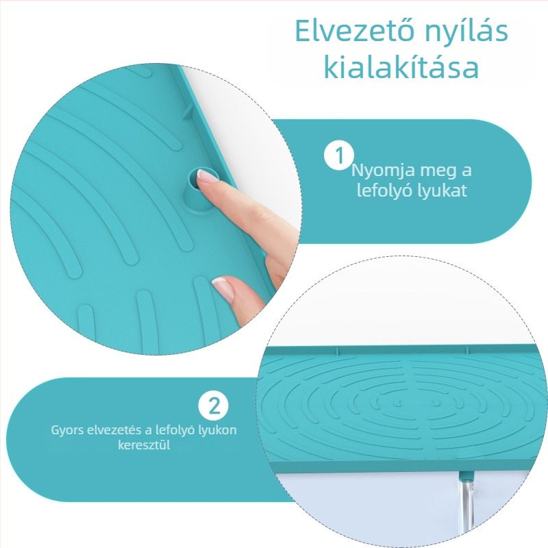 Szilikon mosogató alátét, csúszásmentes, alátét szekrényhez, nedvességálló, minimalist design, szilikon alátét háziállatok számára