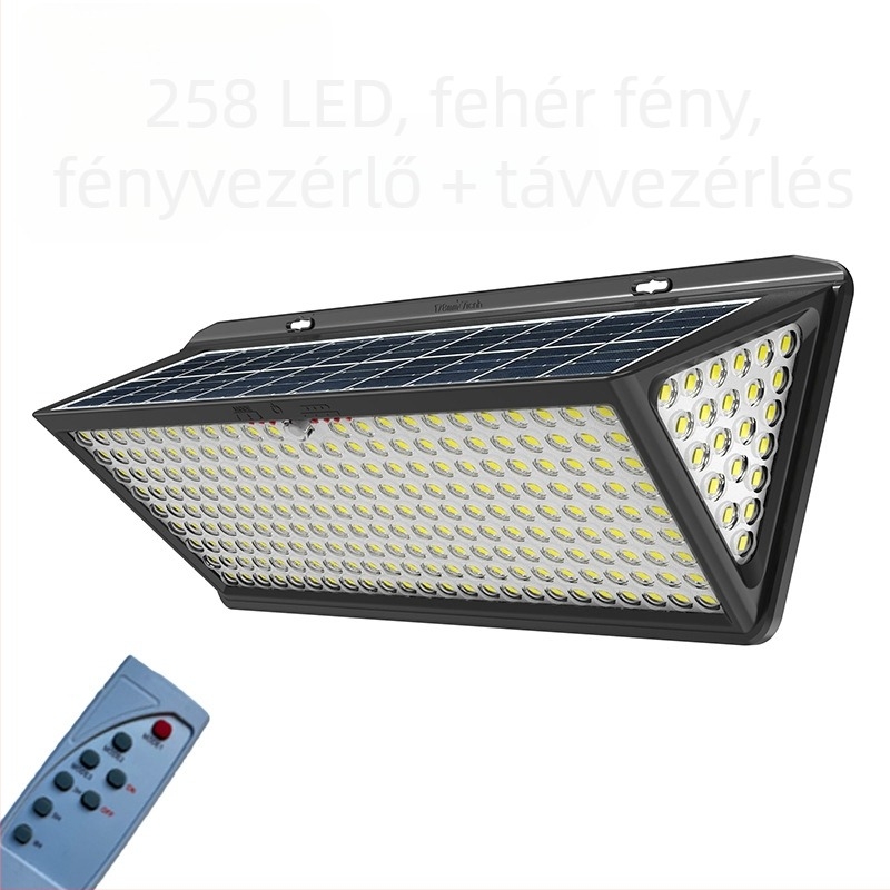 Napelemes falikar kültéri IP65, LED, 100 W, radar érzékelés, NS158 modell