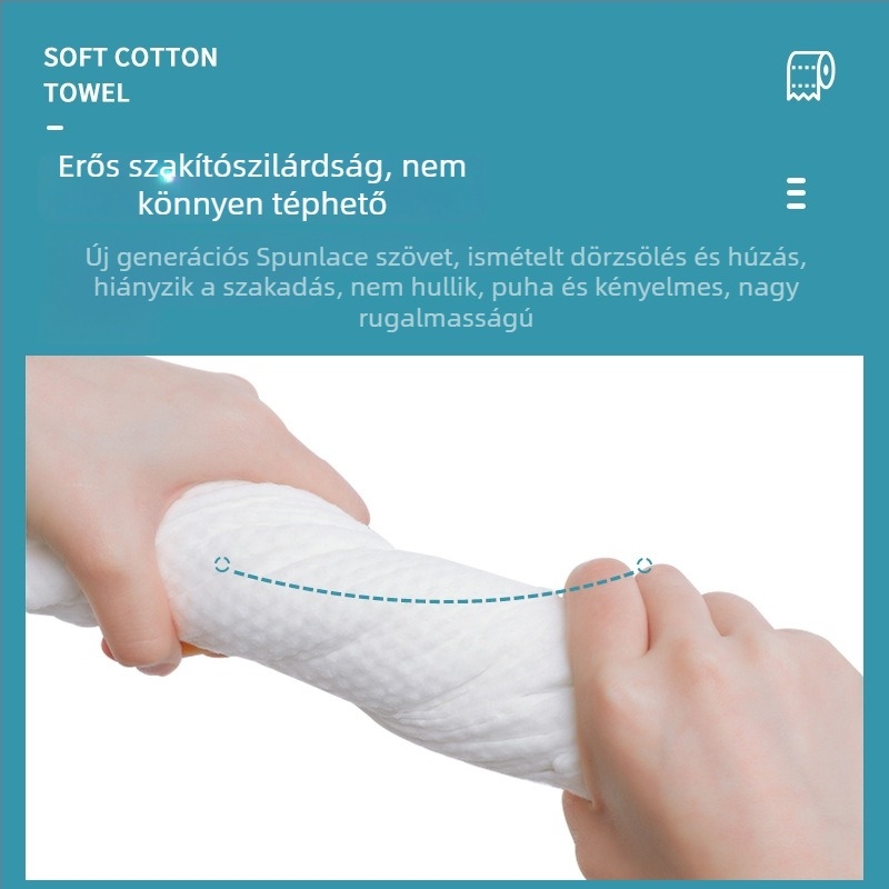 Egyszer használatos fodrászszalon törölköző, tisztító törölköző, 110 g, kevert szálból, 0–5 s felszívódás