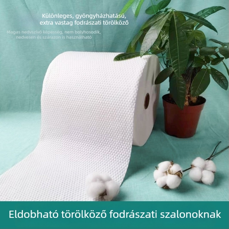 Egyszer használatos törölközők fodrászszalonok számára, speciális fejkendők, vastagabbak, puhák, szálmentes szépségápolási párnák