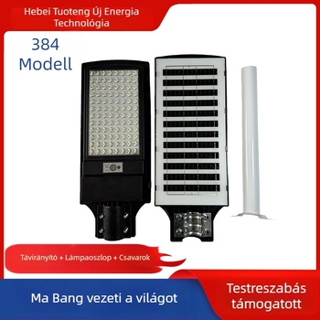 Családi napelemes integrált közvilágítási lámpa udvarra, LED szenzoros kültéri világítás, IP65, 100–800W, távirányítás, 8–10 év
