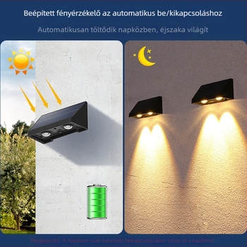 Napelemes LED falikar wash hatású, udvarra és kertre, karácsonyfa világítás, IPX4 vízálló