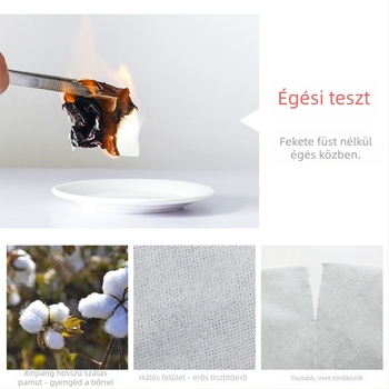 Egyszer használatos kozmetikai vattatörlők arc tisztítására, 100% pamut, 60–80 lap, 48 hónap szavatosság