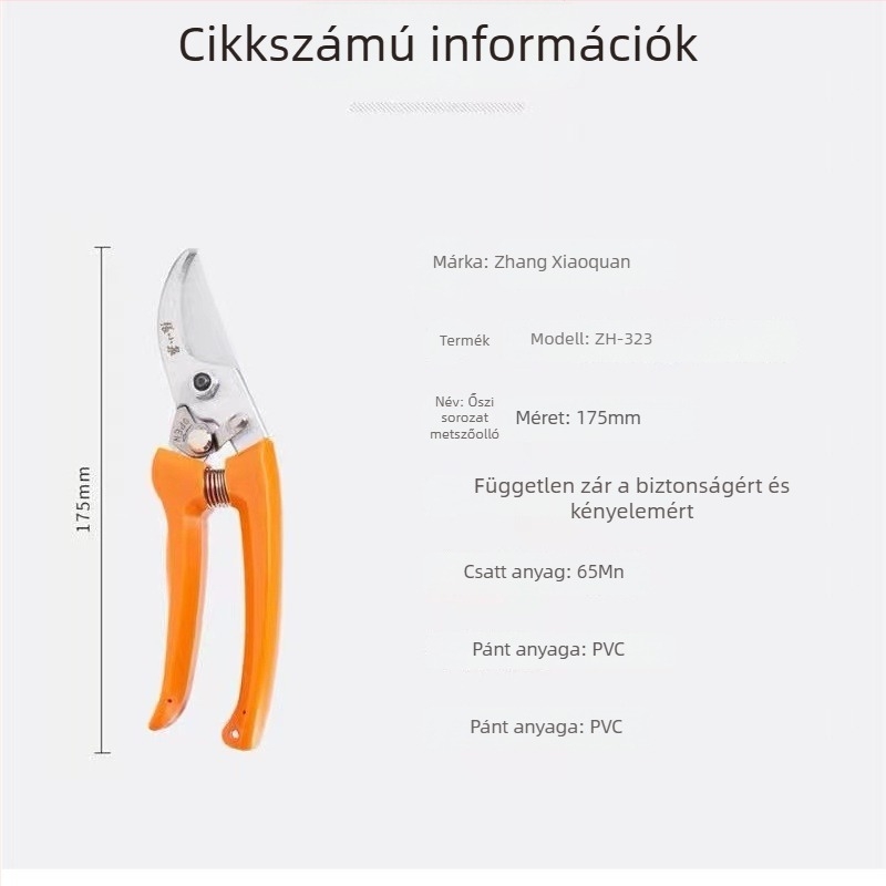 Zhang Xiaoquan ágmetsző olló gyümölcsfákhoz, kerthez és virágokhoz — nehéz, vastag ágakhoz