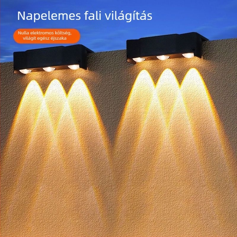 Napelemes kültéri világítás IP65, vízálló LED spotlámpa, legfeljebb 5W, 36V alatt, üzemidő 6–12 óra