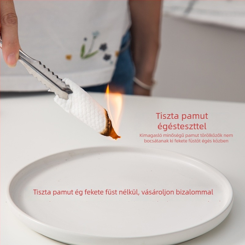 Kozmetikai pamut arc törlő – 100% pamut, tisztítás, 2 réteg, 200 db, minden bőrtípusra