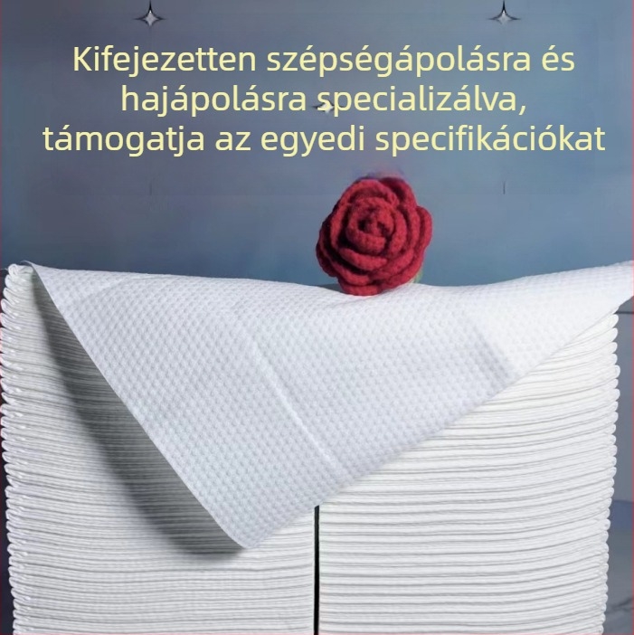Eldobható törölköző fodrászüzletek és szépségszalonok számára, fejmosáshoz, fa rostból készült tisztító törölköző, testreszabható logó