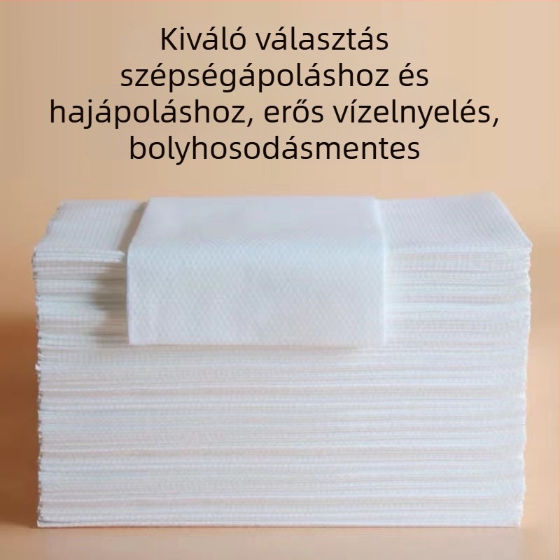 Eldobható törölköző fodrászüzletek és szépségszalonok számára, fejmosáshoz, fa rostból készült tisztító törölköző, testreszabható logó