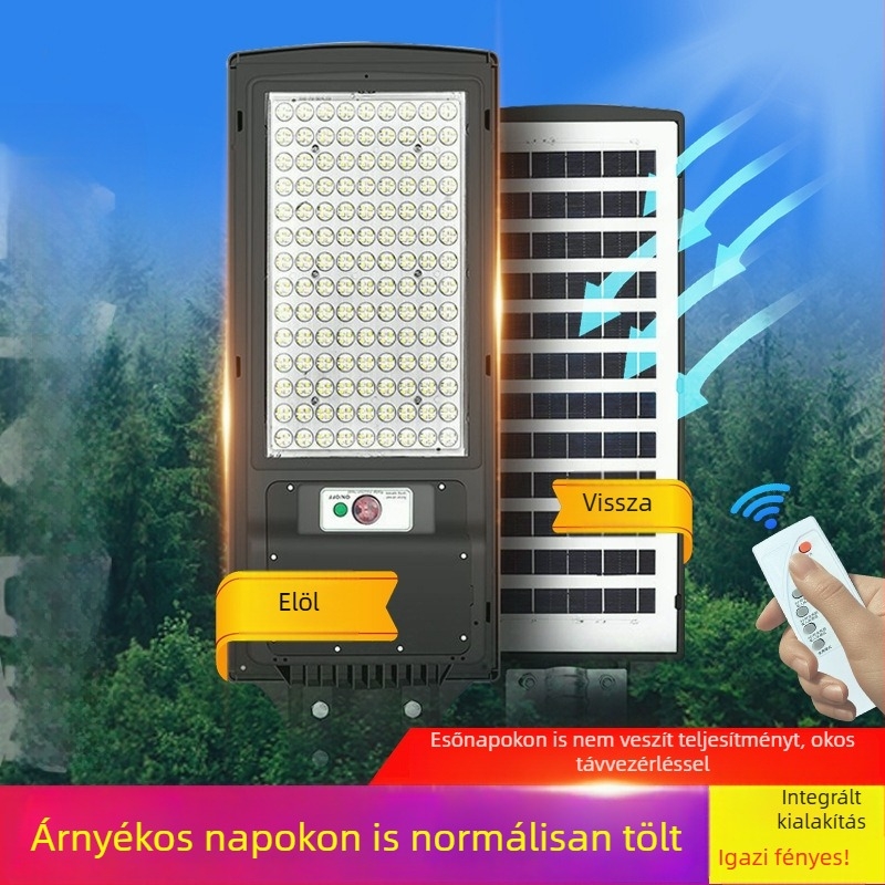 KA-1008 Integrált kültéri vízálló napelemes falikar mozgásérzékelővel, IP65, 635×260 mm