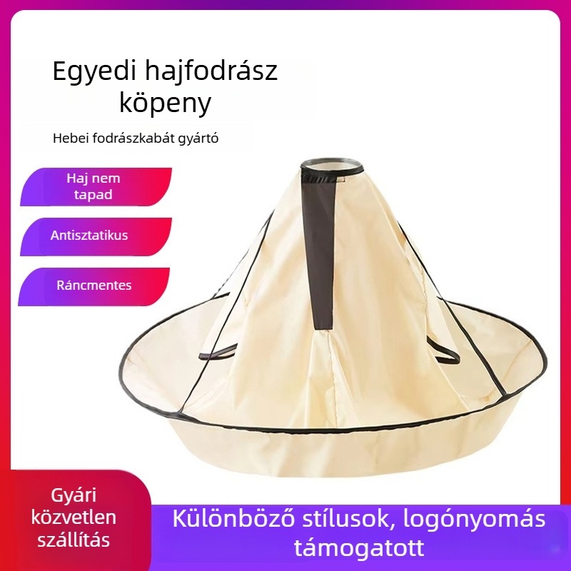 Hajfesték kendő otthoni és szalonhasználatra, anti-statikus, nem ragad a hajra, standard